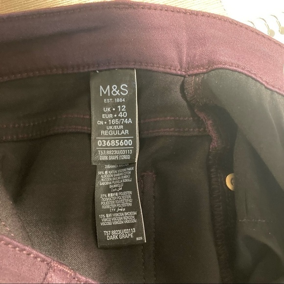 PER UNA Sz 12 Roma Rise Straight Luxe Feel Rhinestone Embellished Jeans - Picture 8 of 12